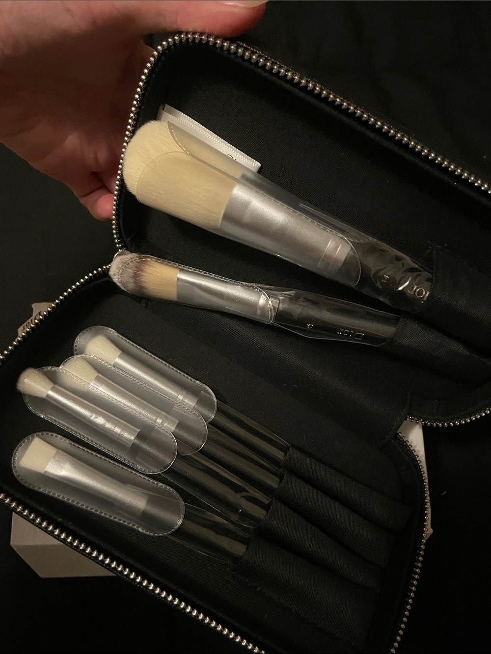 Dior Black & Silver Brush Set with Cream Bristles - Picture 11 of 17
